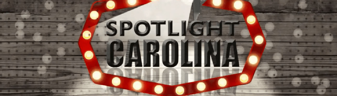 Banner highlighting the video screen shot saying Spotlight Carolina.